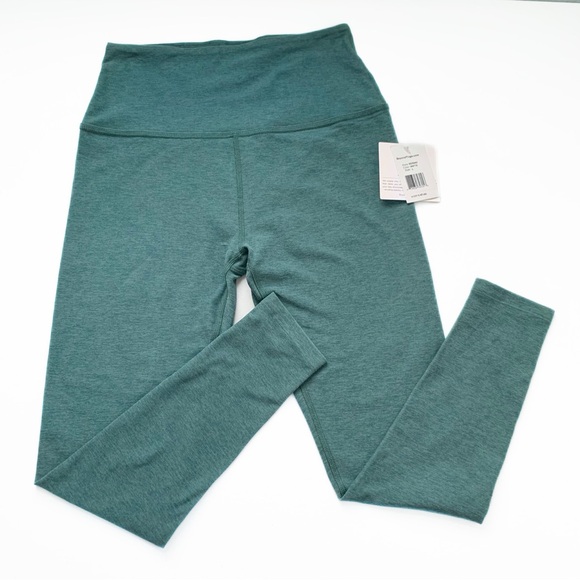 Beyond Yoga Pants - Beyond Yoga Spacedye Caught In The Midi High Waisted Leggings SD3243 Teal L NWT